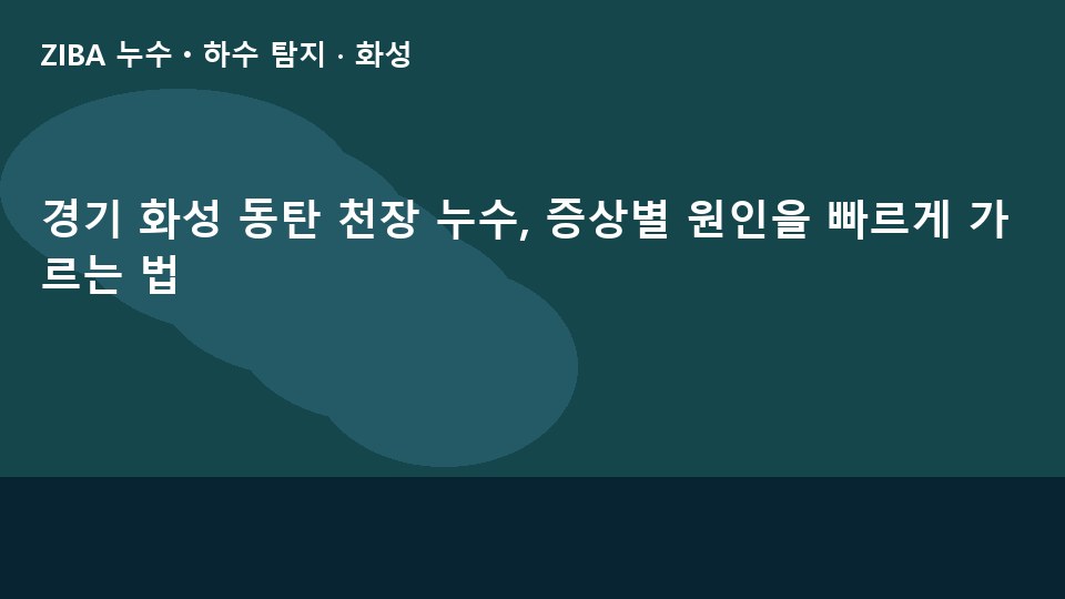 경기 화성 동탄 천장 누수, 증상별 원인을 빠르게 가르는 법