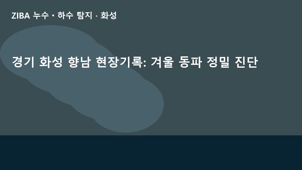 경기 화성 향남 현장기록: 겨울 동파 정밀 진단